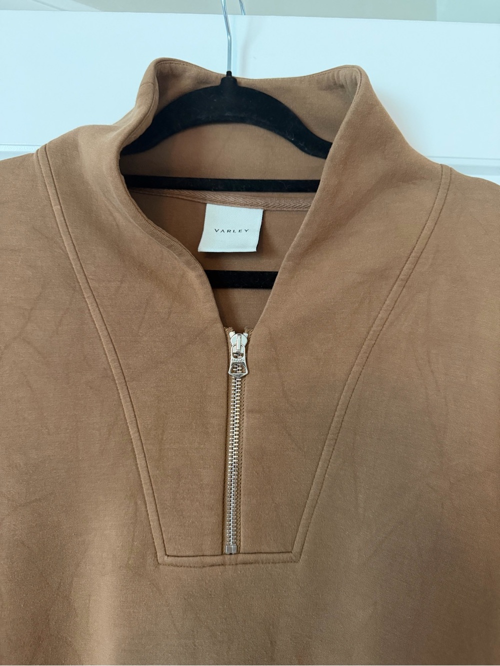Varley Brown Davidson Sweat Doublesoft 1/4 zip - Picture 2 of 11
